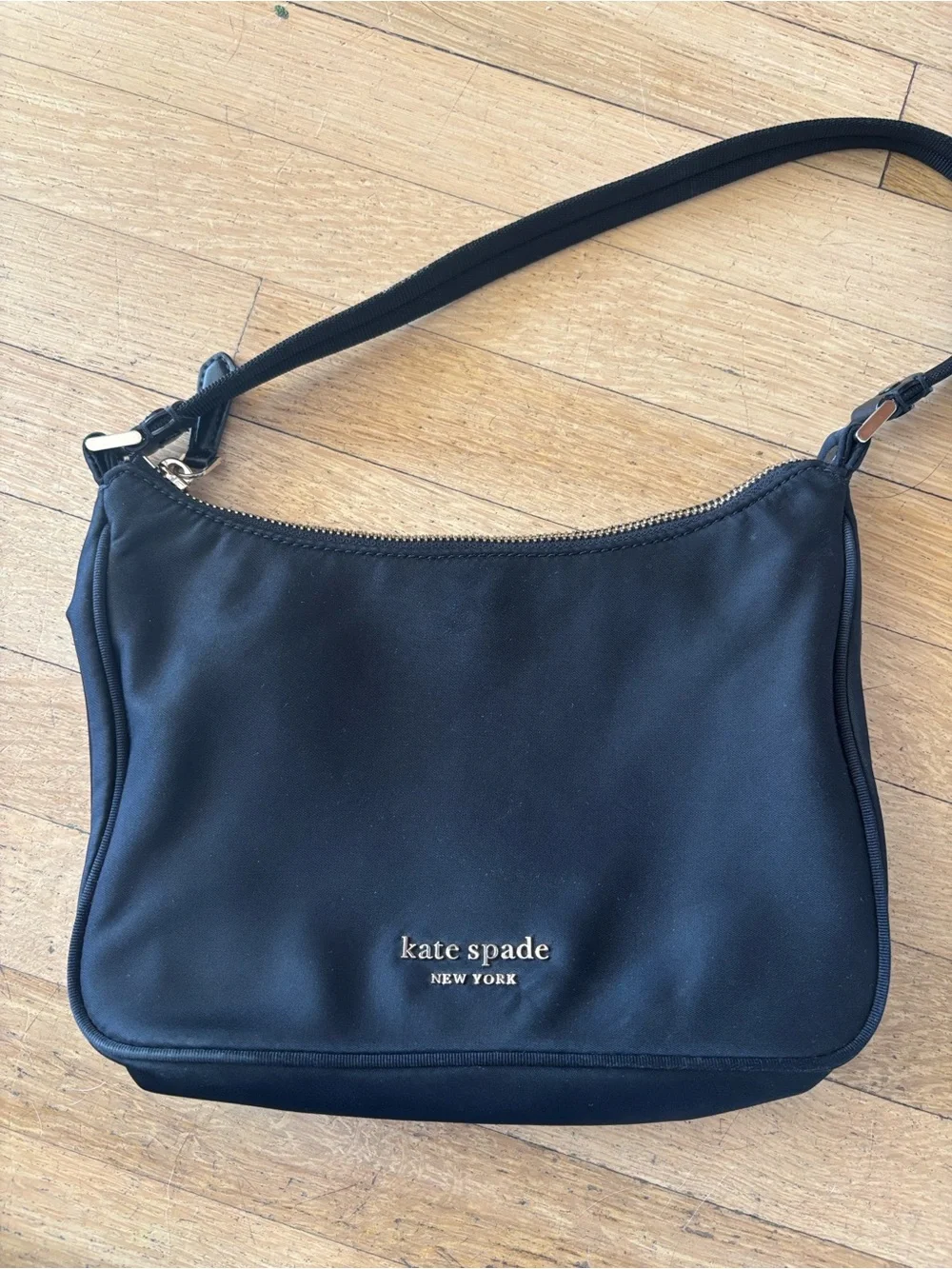 kate spade Black Shoulder Bag with Gold Logo